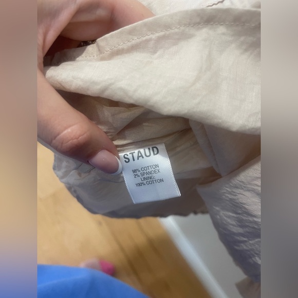 STAUD Beige Elio Off The Shoulder Mini Dress - Picture 6 of 6